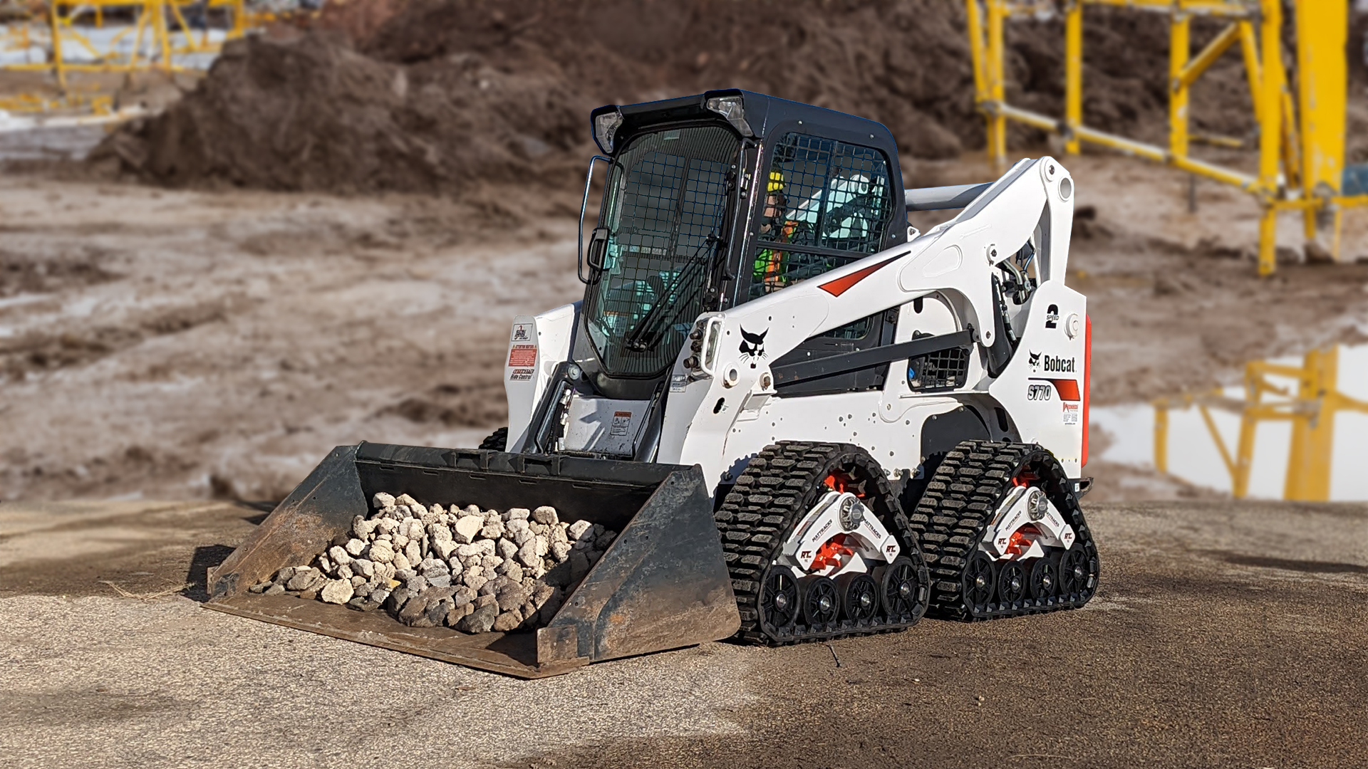 RT125 TC Series Tracks on a Bobcat S770 Skid-Steer